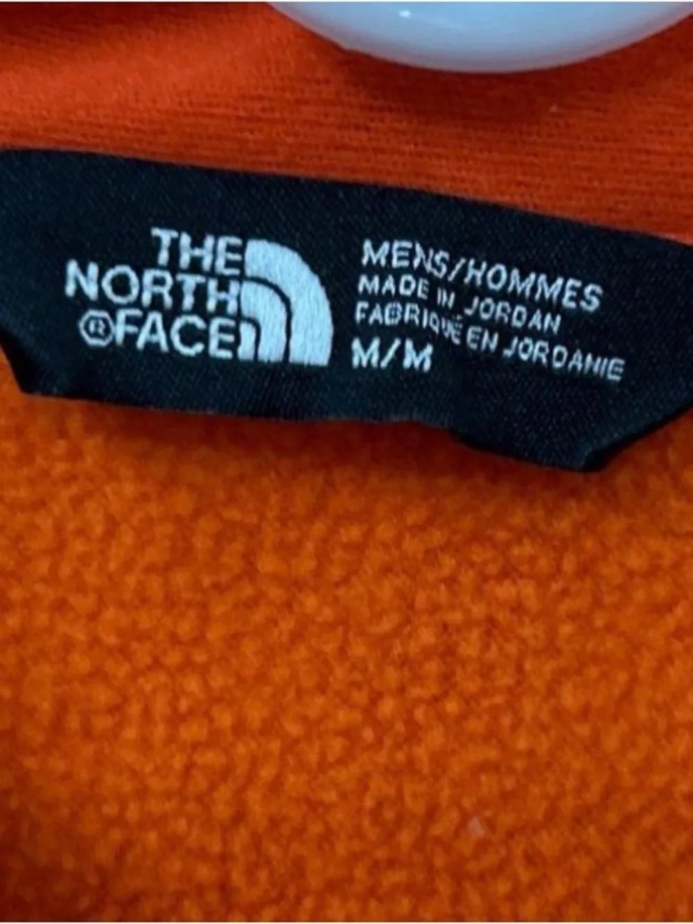 The North Face Men's Orange Zip-Up Fleece Jacket